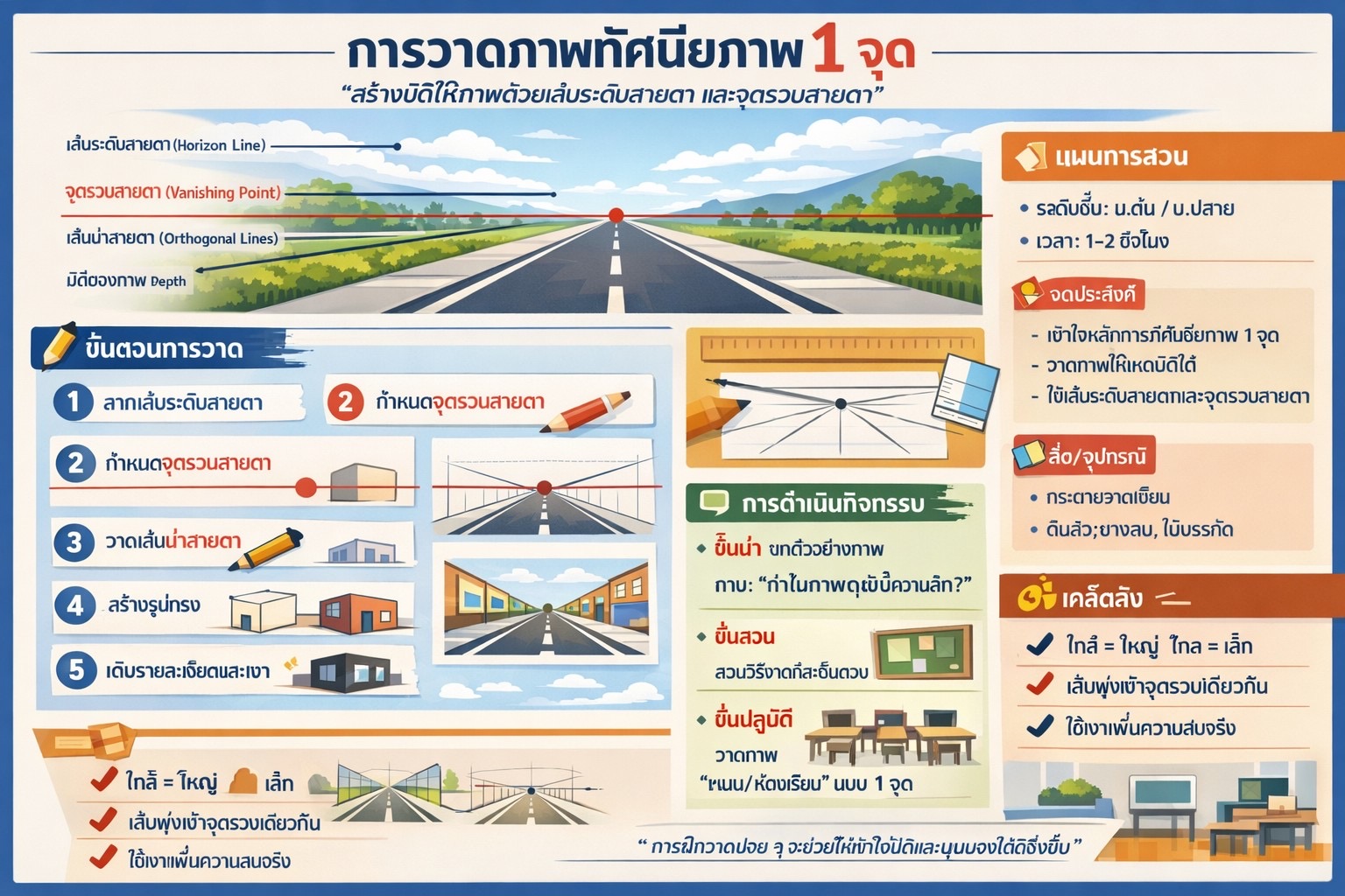 ภาพ การวาดภาพทัศนียภาพ 1 จุด